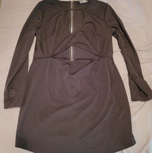 Cut out long sleeve bodycon